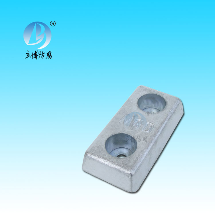Zinc anode for seawater cooling water